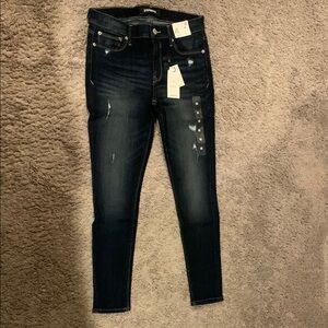 Express Women's Dark Wash Skinny Jeans